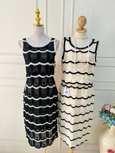 Spring Crochet Tank Tops With Skirts Sets